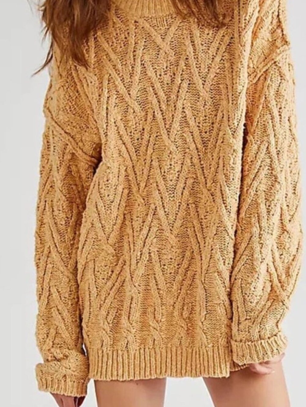 Free People Isla Cable Stitch Tunic Sweater